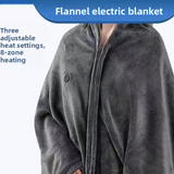 USB-Powered Heated Flannel Shawl Blanket